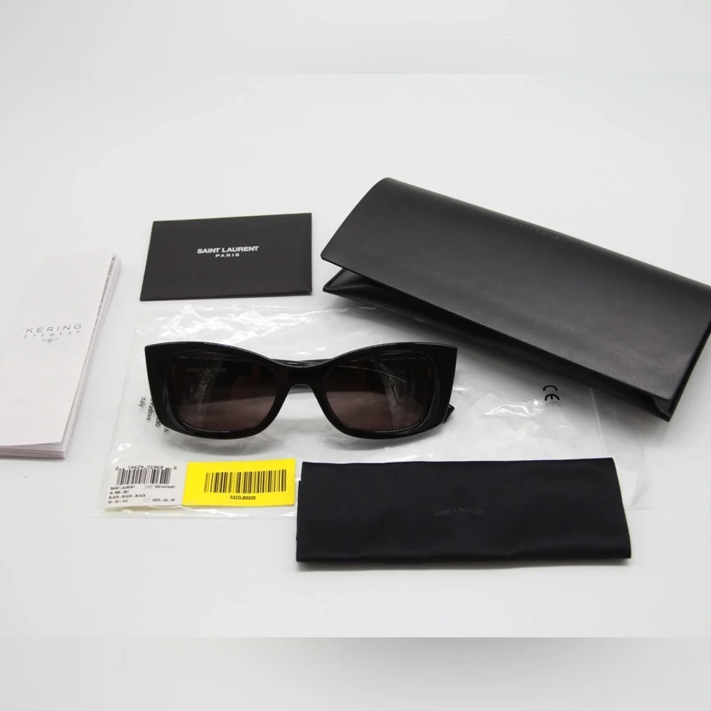 NEW SAINT LAURENT SL593 001 WOMEN BLACK BROWN SUNGLASSES SL 593 - Picture 11 of 11